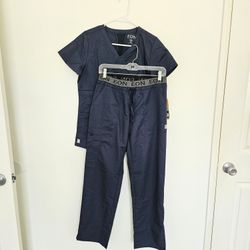 NWT EON by Maevn Dark Blue Scrub Set - Top and Bottom 
