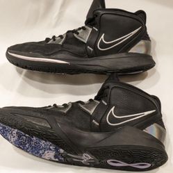 Men’s Kyrie Infinity Black Metallic Silver Size 12