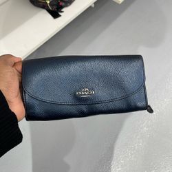 Navy Blue Coach Clutch