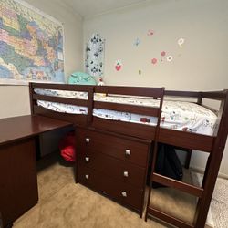 4 In 1 low Bunk Bed 