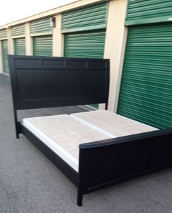 CAL KING BED FRAME WITH BOX SPRING AND MATTRESS