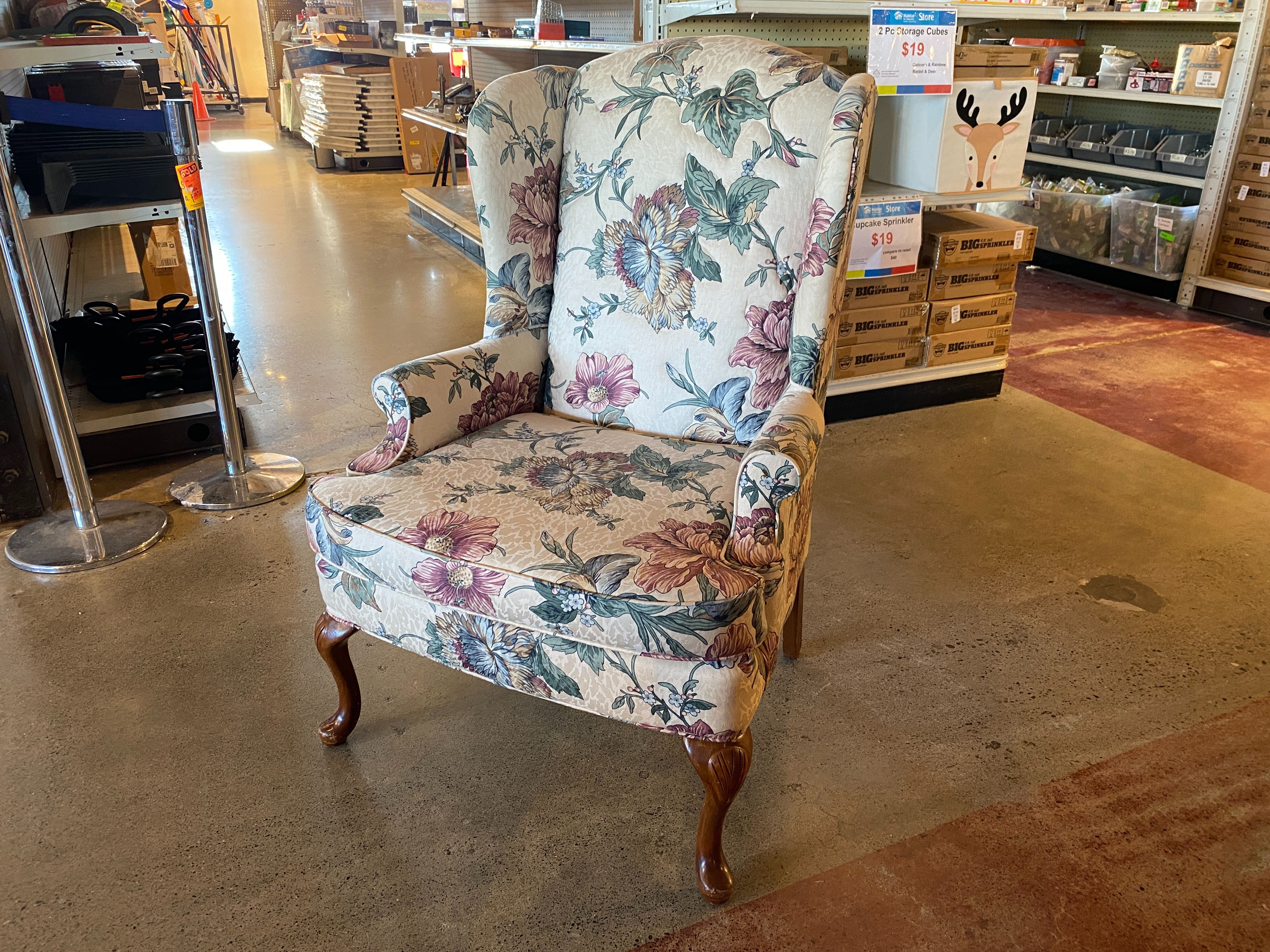 PEM-KAY FURNITURE Floral Wingback Armchair