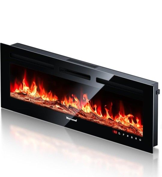 VISVEIL
4.6
4.6 out of 5 stars
(235)
Electric Fireplace, Realistic Flame Electric Fireplace Heater, Wall Mounted, TV Stand, 50 Inch