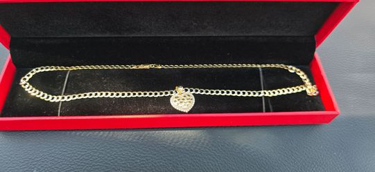 Cadena de oro 14k con dije de corazon