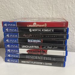All working PS4 games 7 games in total. NO DEADPOOL