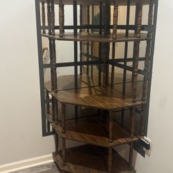 Corner Wood shelf 