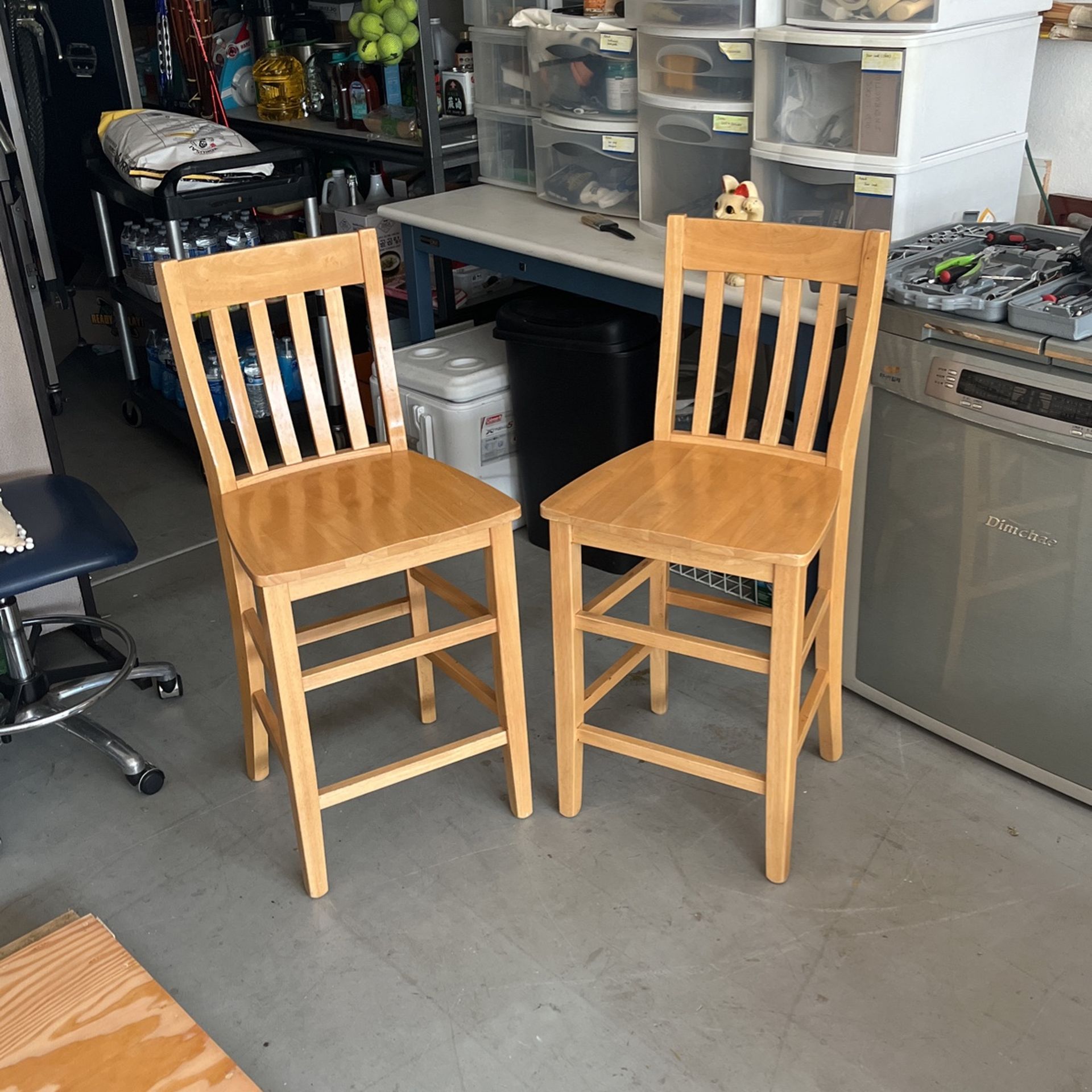 2 Wooden Stools