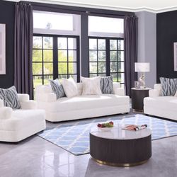 Stepso Cream Living Room Set 