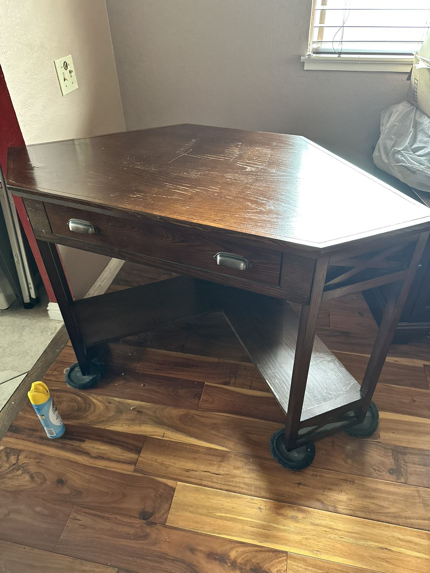 Dark Brown Corner Computer Desk