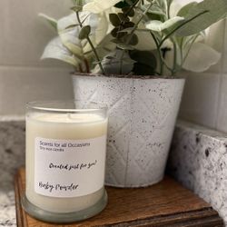 Baby powder 12oz soy candle