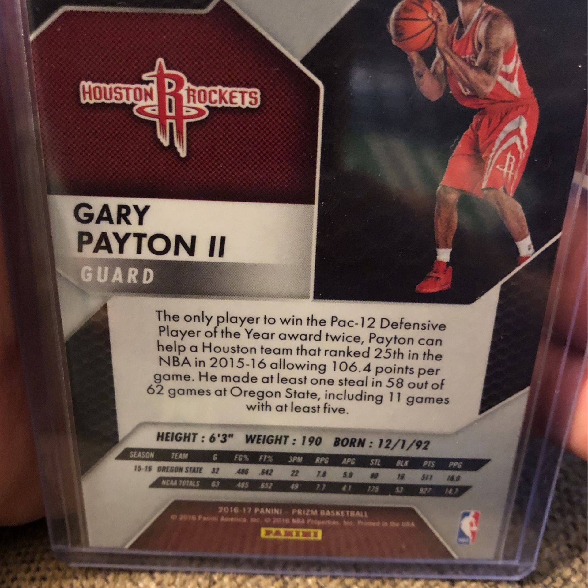 Gary Payton II Rookie Card Starburst!!!! Houston Rockets