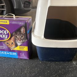 Cat Box With Full Box Of Litter 
