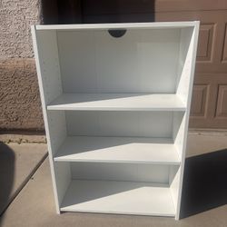 White Small 3 Shelf Bookcase
