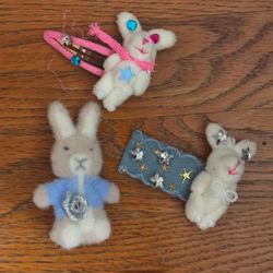 Rabbit hair clips