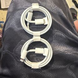 2 Original Apple Lightning to USB-C Cables.