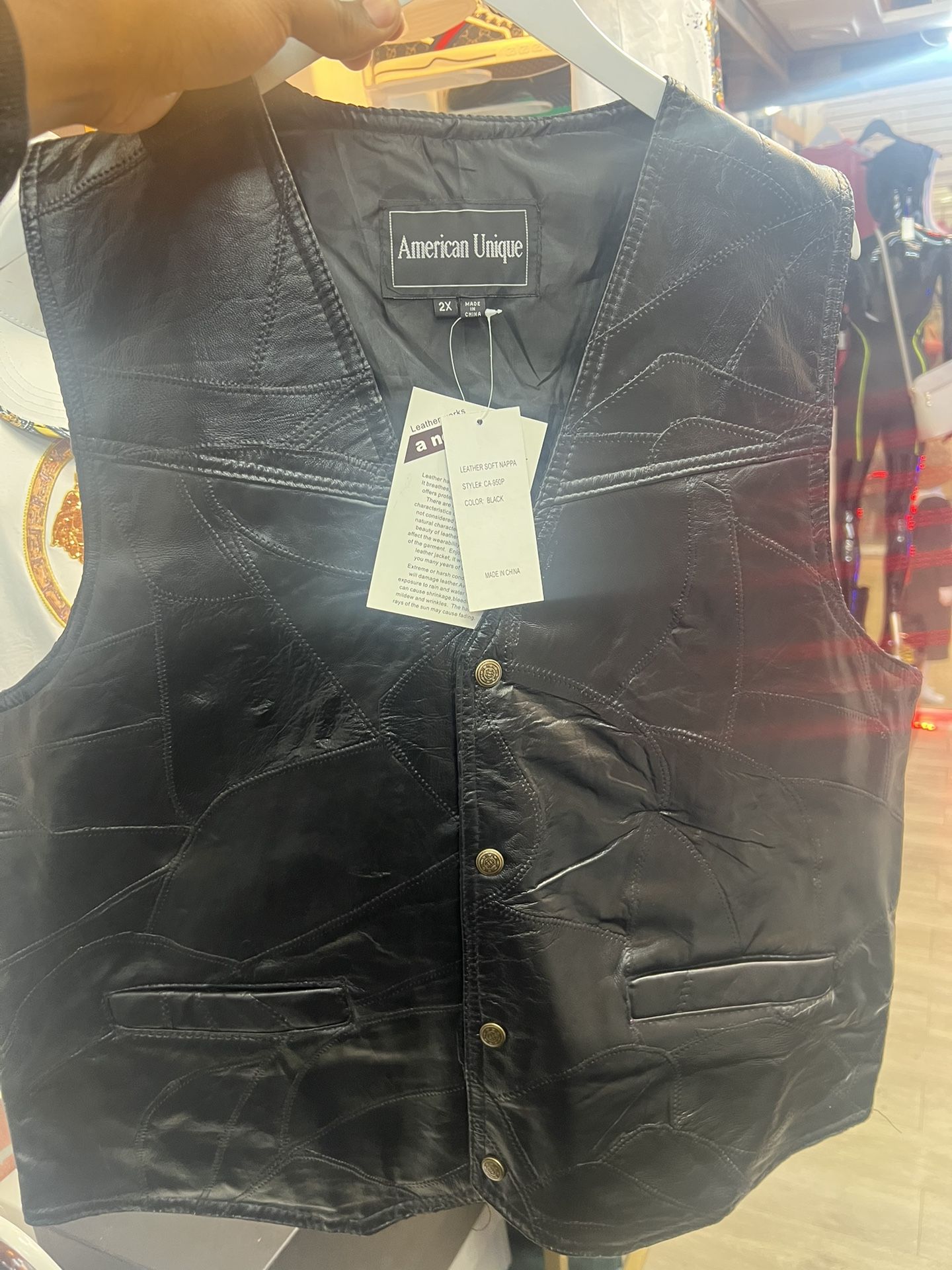 Size 2X Leather Vest