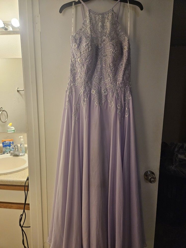 Splash brand size 12 long lavender dress