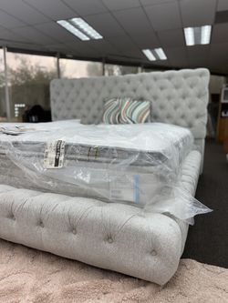 New King size Bed Frame .+ King Mattress - Pay On Delivery