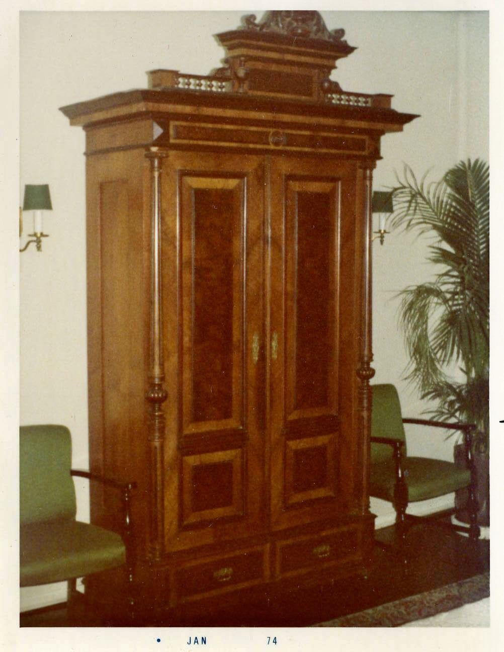 Victorian Armoire Traditional Walnut , Crotch And Solids  Mahogany Armoire 