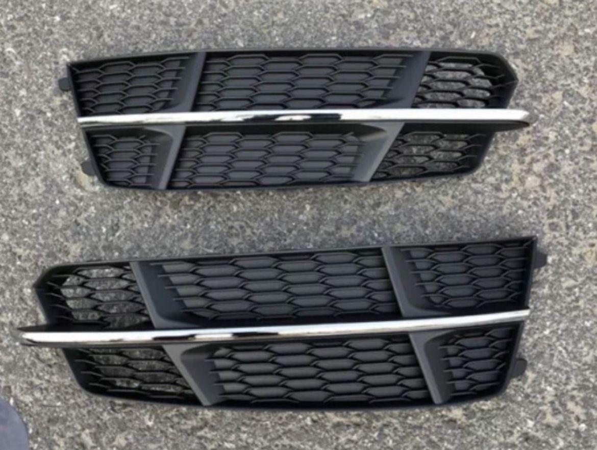 Fog Light Grilles for Audi A6 S-line Bumper 2016-2018