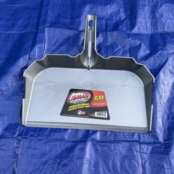 Extra Wide 17 In. Industrial Grade Dust Pan Gray