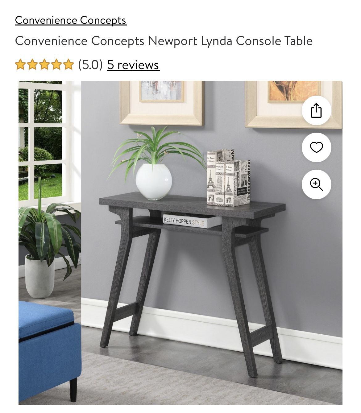 Convenience Concepts Newport Lynda Console Table