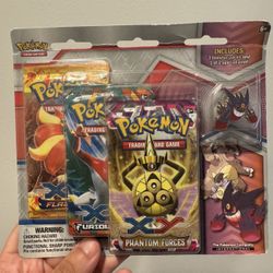 Pokemon 3 Pack Blister Phantom Forces, Furious Fists, Flashfire