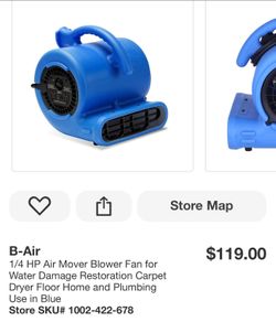 B-Air 1/4 HP Air Mover Blower Fan