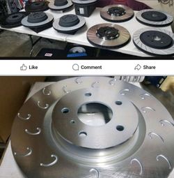 Drill Slot Rotors Plus Brake Pads Acura BMW Lexus Cadillac Honda Infiniti Dodge Chevrolet Ford Toyota Buick Brakes Frenos Rotores Installation Availab