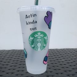 Among Us Customized Starbucks Cup