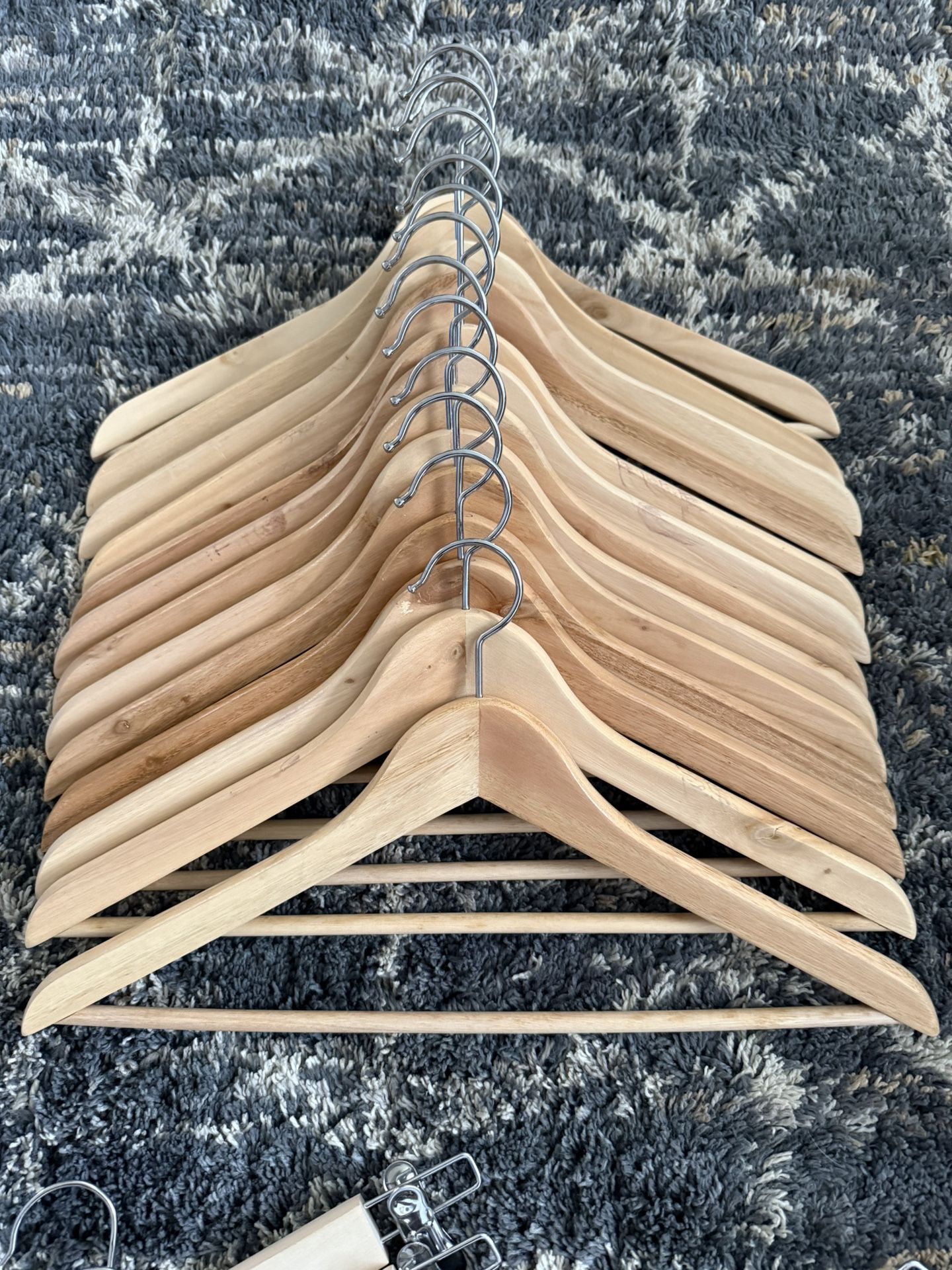 Wood and Metal Clothing Hangers
