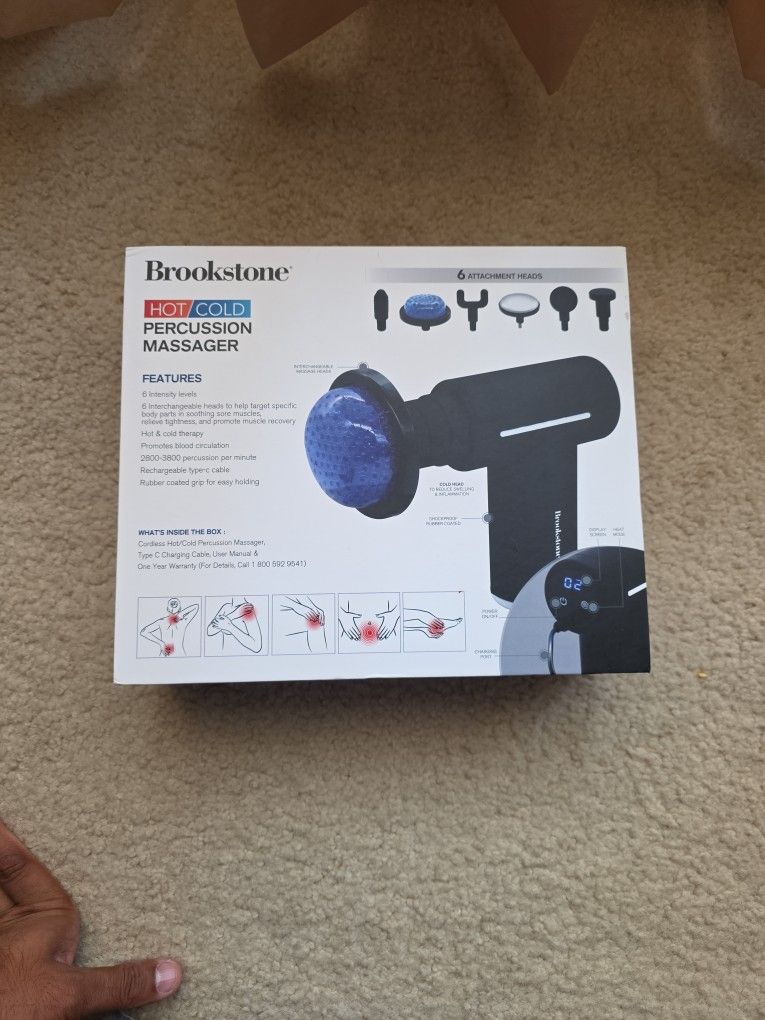brookstone hot cold percussion massager