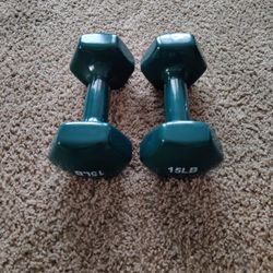 Two 15 Lb Dumbbells
