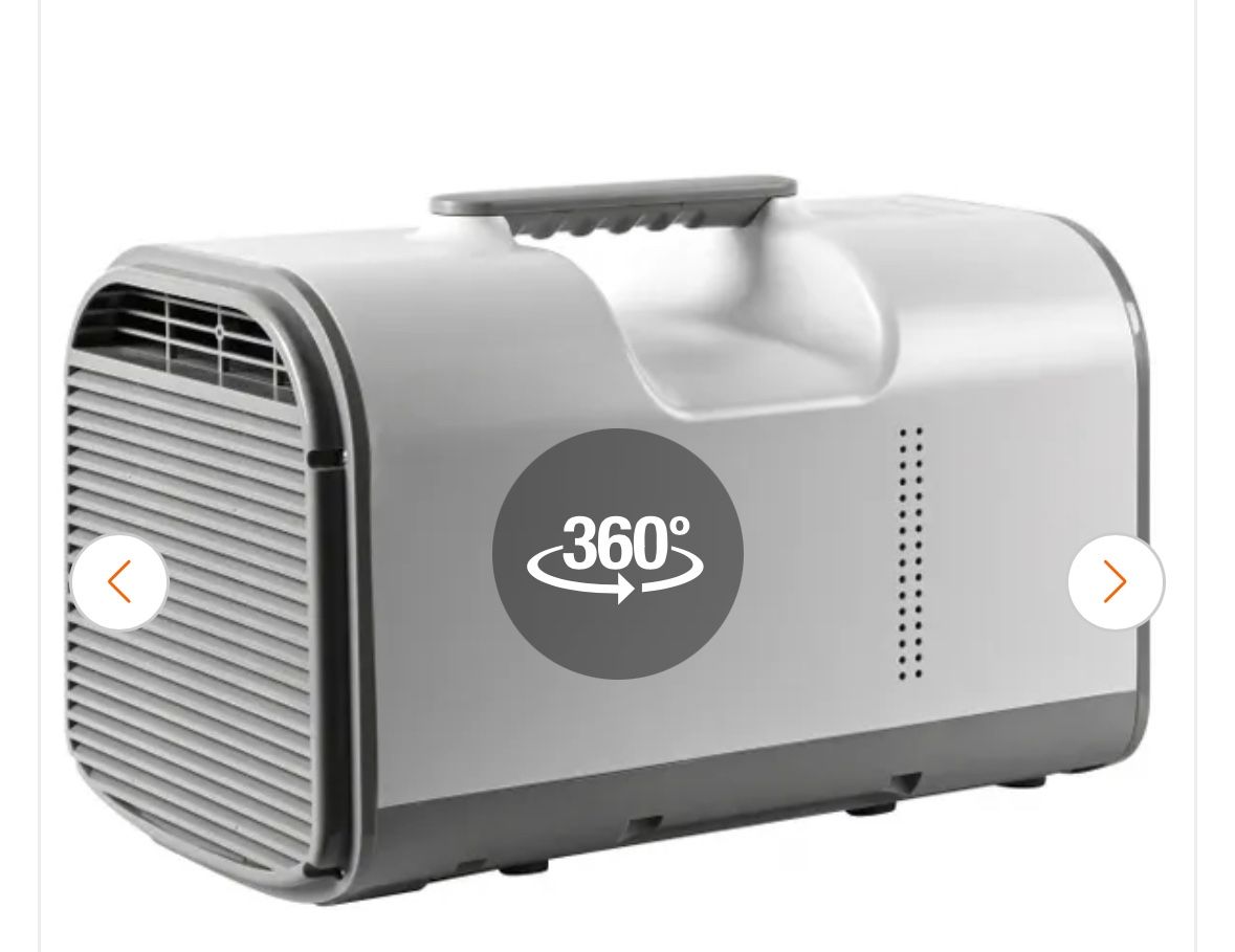 Edendirect 4500 BTU Portable Air Conditioner Cools 150 Sq. Ft. in Gray with Dehumidifier and Remote Control for Camping Tent and RV