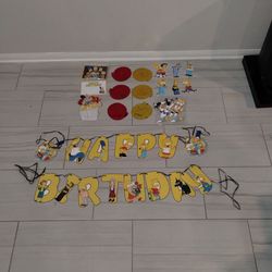 Simpsons birthday party decor set
