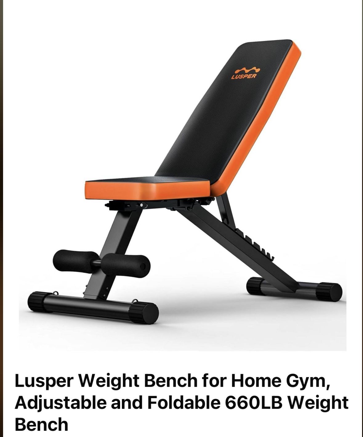 Weight Bench. Get Buff. 💪