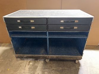Custom workbox style road case with drawers & shelves