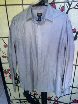 Large H&M Men's Slim Button-Up Dress Shirt