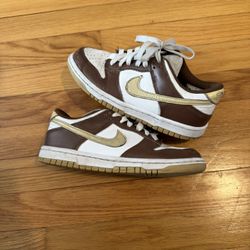 Kids Brown And Gold Nike Dunks 