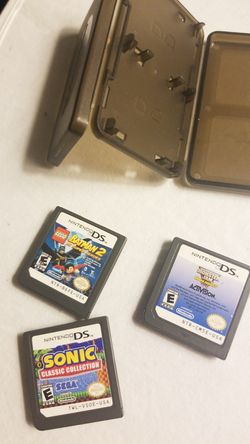 3 games nintendo DS & case, 3 juegos y el estuche para guardarlos