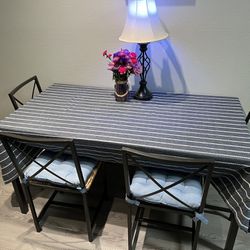 Brand New Glass Kitchen Table + Chairs (x4)
