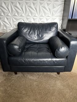 Article Navy Blue Accent Chair