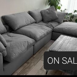 Cloud Modular Sectional Couch Sofa With Ottoman 