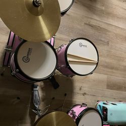 Gammon Percussion 5-Piece Junior Drum Set - Beginner Kit w/ Stool & Stands