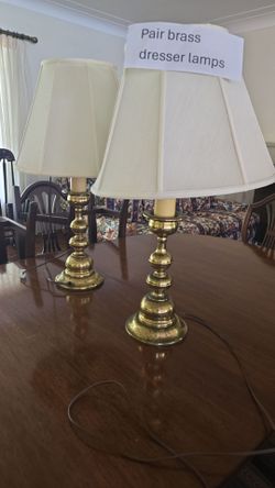 Pair Brass lamps