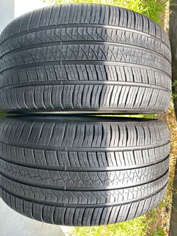 For Sale Two Tires 315/40/21 Pirelli Scorpion Zero All Season With 90-95% Tread left Mercedes oem