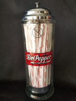 Dr Pepper Soda Fountain Straw Holder
