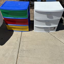 3 Drawer Plastic Bins