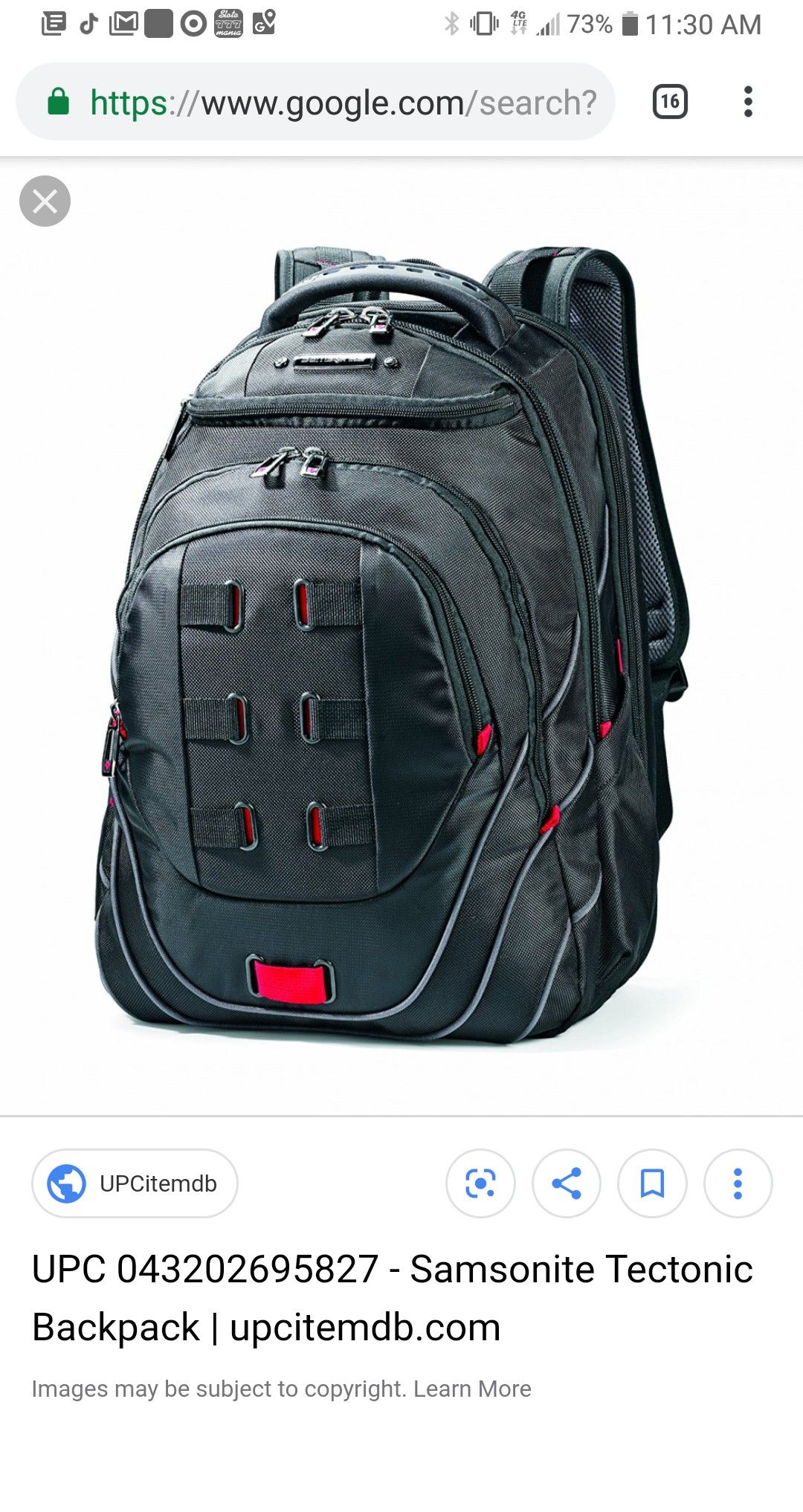 Samsonite TECTONIC PFT LAPTOP BACKPACK