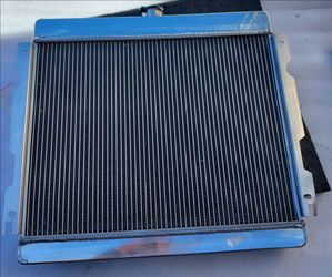 ➿️ 3 Row Polished Aluminum Radiator Fit 1970-72 Dodge Dart Plymouth Duster #1319